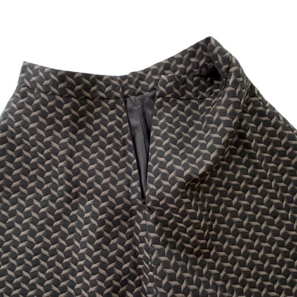 Halogen Nordstrom Brocade Skater Mini Skirt Black & Brown Pattern 4 - Picture 6 of 12